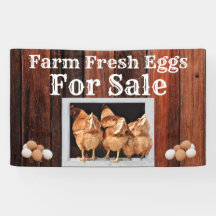 Farm Fresh Eggs For Sale Banner