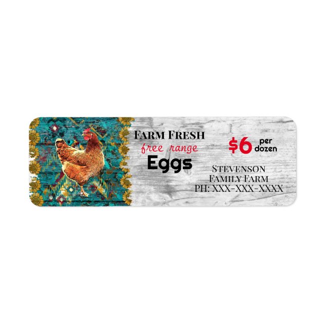 Farm Fresh Eggs Free Range Carton Chickens (Front)