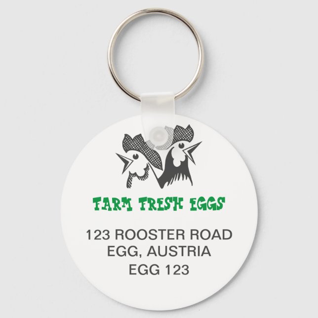 Farm Fresh Eggs Keychain (Front)