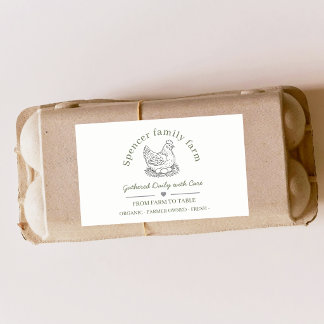 Farm Fresh Eggs Label | Collected Daily with Love
