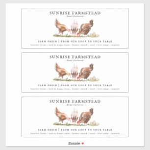 Farm Fresh Eggs Monogram Egg Carton Label