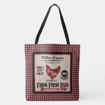 Farm Fresh Eggs Personalized Tote