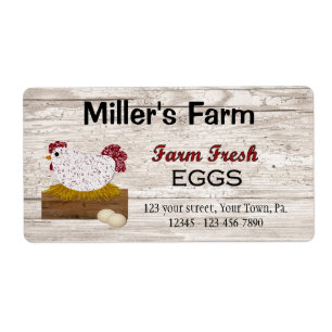 Farm Fresh Eggs Product Label