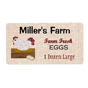 Farm Fresh Eggs Product Label