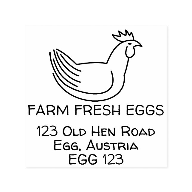 Farm Fresh Eggs Self-inking Stamp (Design)