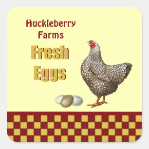 Farm Fresh Eggs Square Sticker