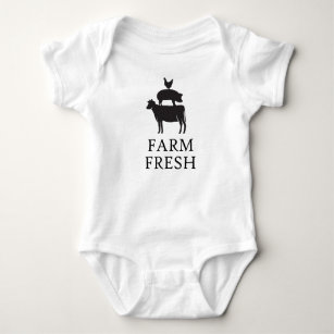 Farm Fresh, Farm Animals Baby Bodysuit