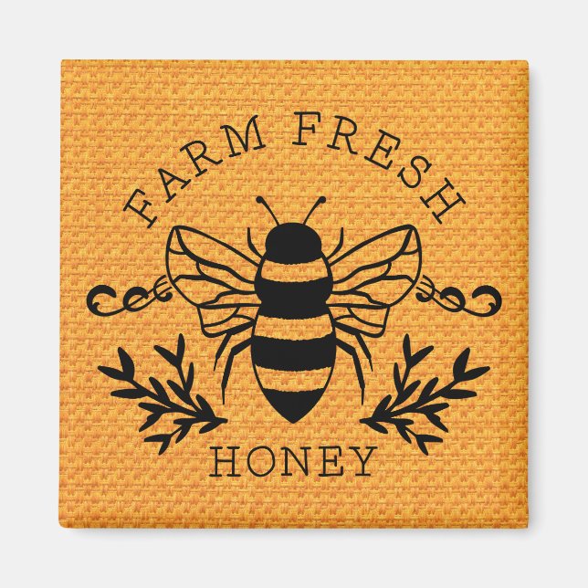 Farm Fresh Honey Bee Spring Sign-58219 Magnet (Front)