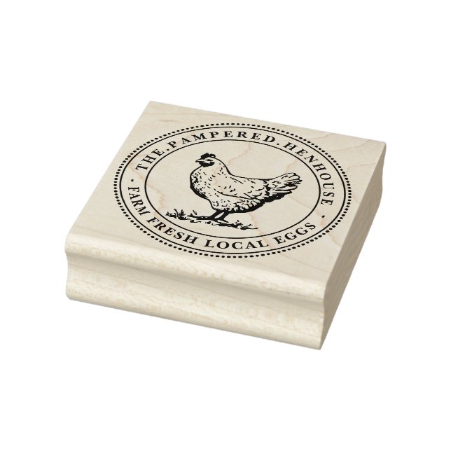 Farm Fresh Local Eggs Vintage Hen Stamp  (Stamp)