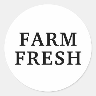 Farm Fresh Local Food Classic Round Sticker