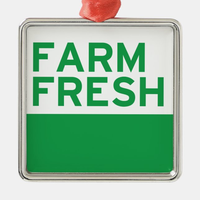 Farm Fresh Metal Ornament (Front)