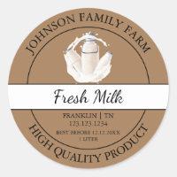 Farm Fresh Milk Brown Label