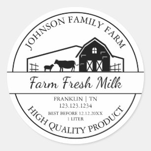 Farm Fresh Milk Label