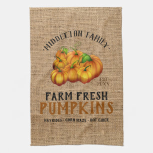 Farm Fresh Pumpkin Kitchen Towel