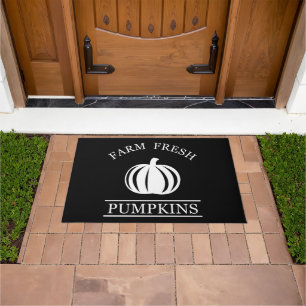 Farm fresh pumpkins fall autumn doormat