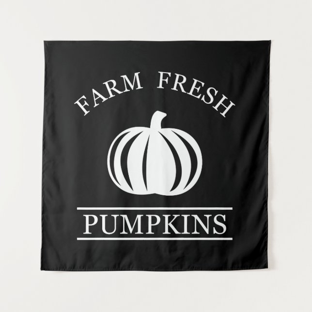 Farm fresh pumpkins fall autumn tapestry (Front)