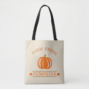 Farm fresh pumpkins fall autumn tote bag