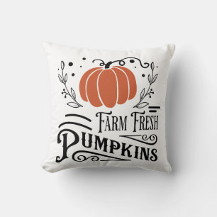 Farm Fresh Pumpkins   Farmhouse Pumpkin Throw Pillow