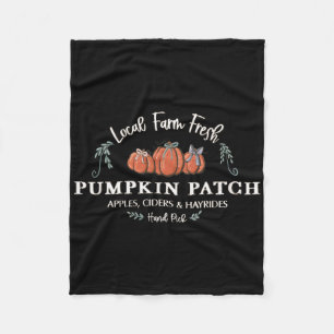 Farm Fresh Pumpkins Fun Autumn Halloween Thanksgiv Fleece Blanket