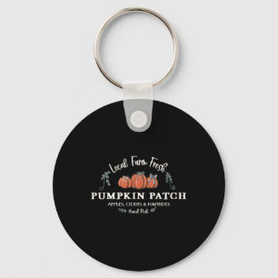 Farm Fresh Pumpkins Fun Autumn Halloween Thanksgiv Keychain