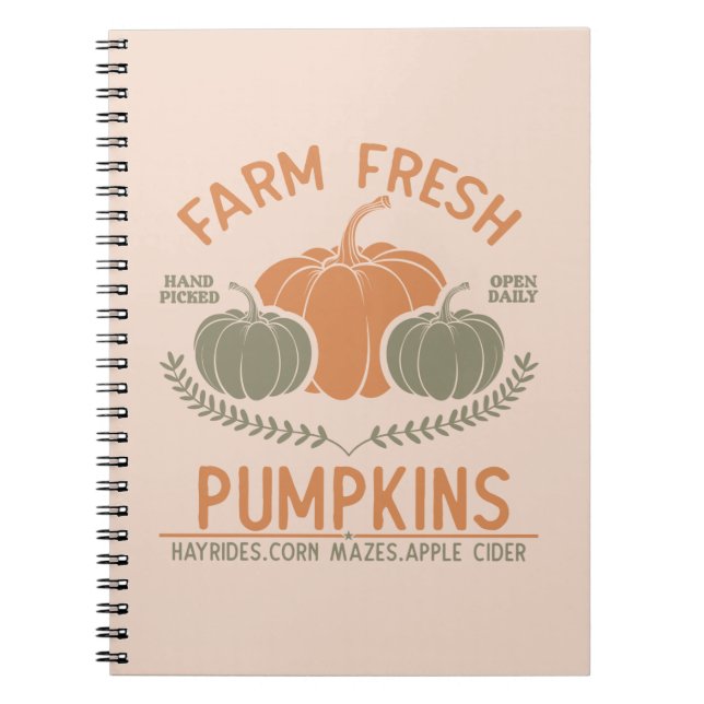 Farm Fresh Pumpkins | Hand Picked Notebook (Front)