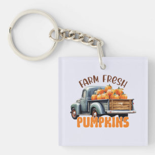 Farm Fresh Pumpkins – Rustic Truck Keychain