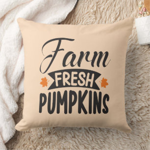 Farm Fresh Pumpkins Throw Pillow