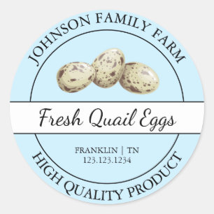 Farm Fresh Quail Egg Blue Label