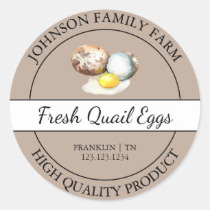 Farm Fresh Quail Egg Brown Label