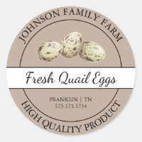 Farm Fresh Quail Egg Brown Label