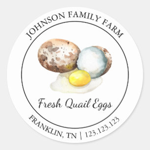 Farm Fresh Quail Egg Modern label