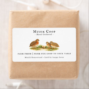 Farm Fresh Quail Eggs Monogram Egg Carton