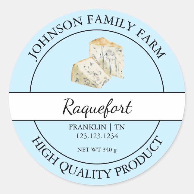 Farm Fresh Raquefort Cheese Blue Label (Front)