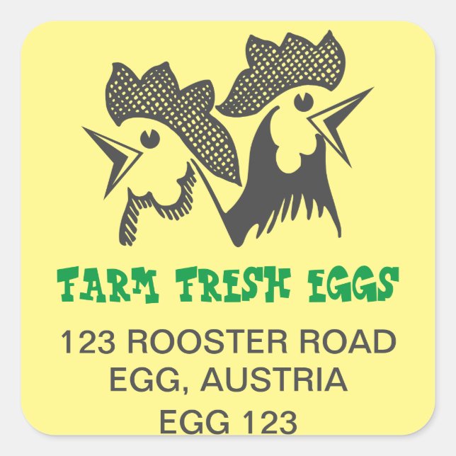 Farm Fresh Square Sticker (Front)