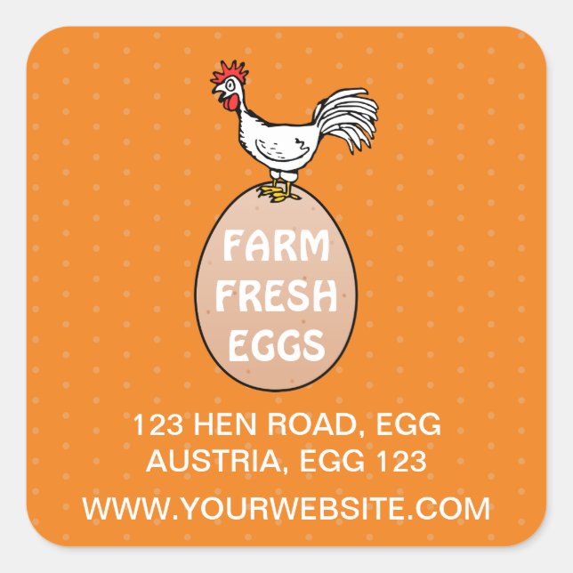 Farm Fresh Square Sticker (Front)