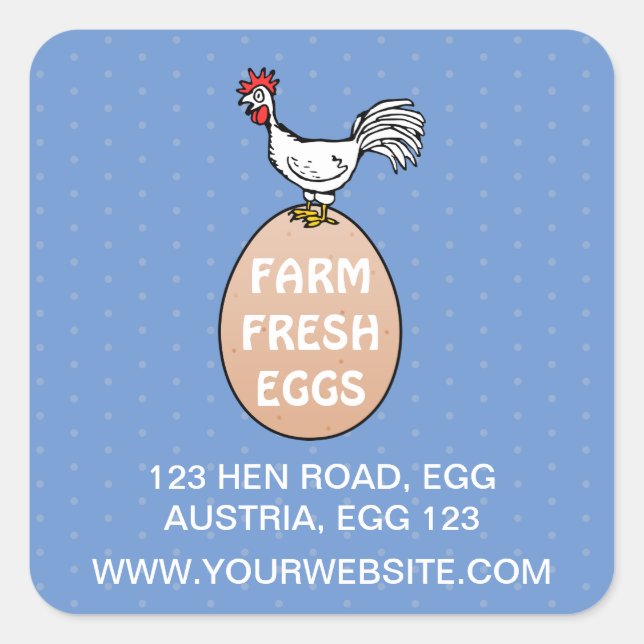 Farm Fresh Square Sticker (Front)