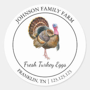Farm Fresh Turkey Egg Modern label