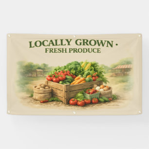 Farm Fresh Vegetable & Free Range Egg Banner