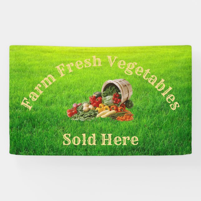 Farm Fresh Vegetables Sold Here Banner (Horizontal)