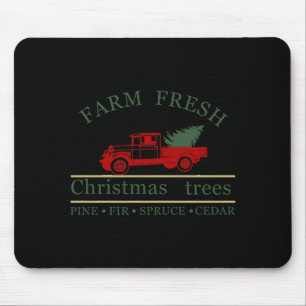 Farm Fresh Vintage Clic Truck Ne Trees _1 Mouse Pad