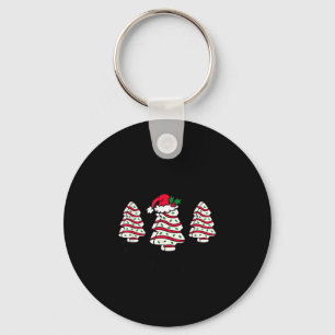 Farm Fresh Xmas Tree Cakes Retro Vintage Graphic C Keychain
