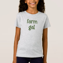"farm gal" sur t-shirt filles gris