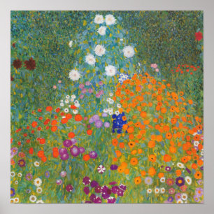 Farm Garden 1905 Gustav Klimt Small Poster