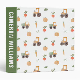 Farm Garden Watercolor Fun Pattern Binder