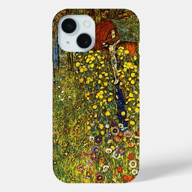 Farm Garden with Crucifix by Gustav Klimt Case-Mate iPhone Case (Back)