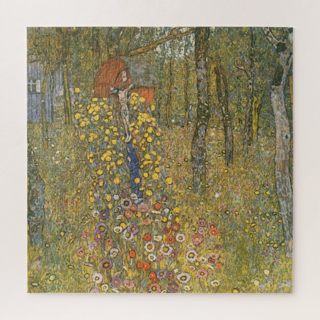 Farm Garden With Crucifix (by Gustav Klimt) Jigsaw Puzzle (Vertical)