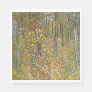 Farm Garden With Crucifix (by Gustav Klimt) Napkin