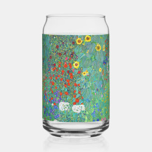 Farm Garden with Sunflowers by Gustav Klimt Can Glass