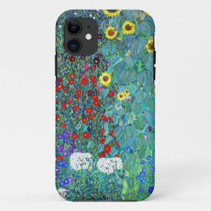 Farm Garden with Sunflowers by Gustav Klimt  iPhone 11 Case