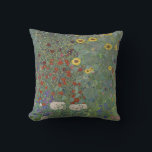 Farm Garden with Sunflowers by Gustav Klimt Throw Pillow<br><div class="desc">Bring the beauty of Gustav Klimt's famous painting into your home with our Farm Garden with Sunflowers pillow. Featuring stunningly intricate details and vibrant colours, this pillow is the perfect addition to any living space. The high-quality print captures the essence of the artwork, and the design is sure to add...</div>